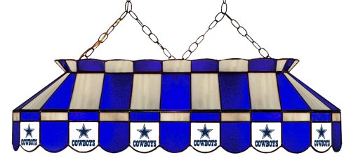 0720801810027 - IMPERIAL OFFICIALLY LICENSED NFL MERCHANDISE: TIFFANY-STYLE STAINED GLASS BILLIARD/POOL TABLE LIGHT, DALLAS COWBOYS