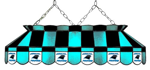 0720801810171 - IMPERIAL OFFICIALLY LICENSED NFL MERCHANDISE: TIFFANY-STYLE STAINED GLASS BILLIARD/POOL TABLE LIGHT, CAROLINA PANTHERS