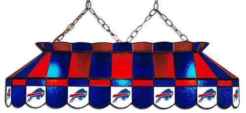 0720801810218 - IMPERIAL OFFICIALLY LICENSED NFL MERCHANDISE: TIFFANY-STYLE STAINED GLASS BILLIARD/POOL TABLE LIGHT, BUFFALO BILLS