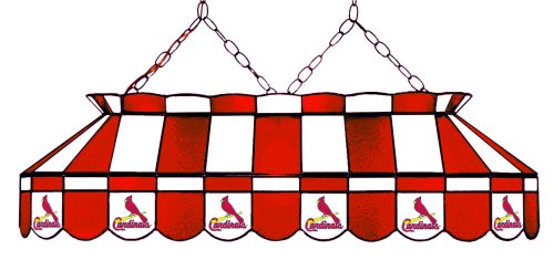 0720801820088 - MLB ST. LOUIS CARDINALS 40-INCH RECTANGULAR STAINED GLASS BILLIARD TABLE LIGHT