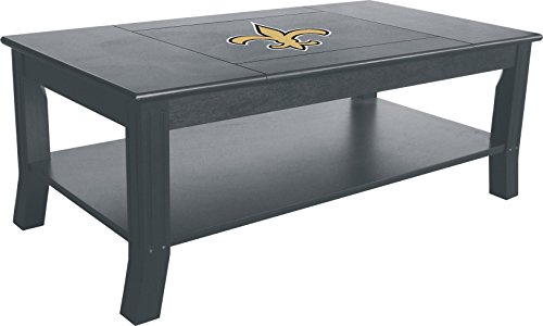 0720808510319 - IMPERIAL OFFICIALLY LICENSED NFL FURNITURE: HARDWOOD COFFEE TABLE, NEW ORLEANS SAINTS