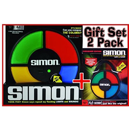 0720825508375 - SIMON - THE ELECTRONIC MEMORY GAME & HAND HELD CARIBINER GIFT SET (2 PACK)