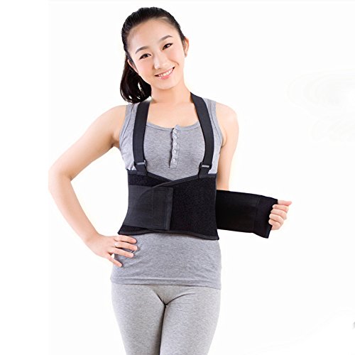 0720990872394 - BACK SHOULDER BRACE FOR MEN WOMEN WITH SUSPENDERS, LUMBAR SUPPORT BELT FOR LOWER BACK PAIN, GYM / BODYBUILDING/ WEIGHT LIFTING BELT, TRAINING, WORK SAFETY AND POSTURE (1X LARGE, WAIST: 35.4 -- 39.4)