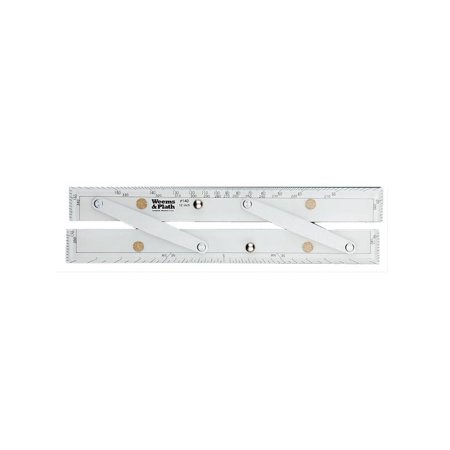 0721002001405 - WEEMS & PLATH 12 PARALLEL RULER #140 WITH BRUSHED ALUMINUM ARMS