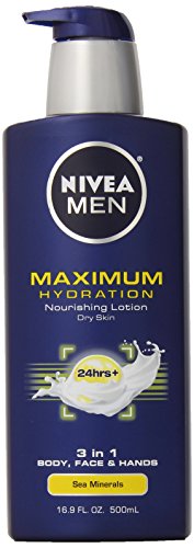 0072140014070 - NIVEA MEN MAXIMUM HYDRATION LOTION FOR DRY SKIN, 3 IN 1 BODY, FACE AND HANDS SEA MINERALS 16.9 OUNCE