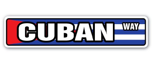 0721405511600 - CUBAN FLAG STREET SIGN CUBA NATIONAL NATION PRIDE COUNTRY GIFT