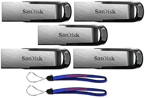 0721405603978 - SANDISK ULTRA FLAIR USB (5 PACK) 3.0 16GB FLASH DRIVE HIGH PERFORMANCE THUMB DRIVE/JUMP DRIVE UP TO 130MB/S - WITH EVERYTHING BUT STROMBOLI (TM) LANYARD