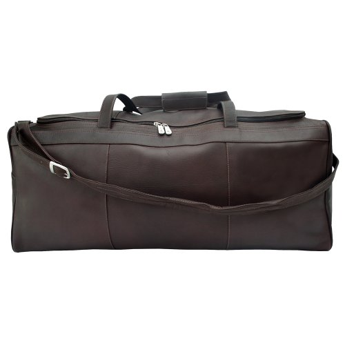 0721502971239 - PIEL LEATHER TRAVELER'S SELECT LARGE DUFFEL BAG, CHOCOLATE, ONE SIZE