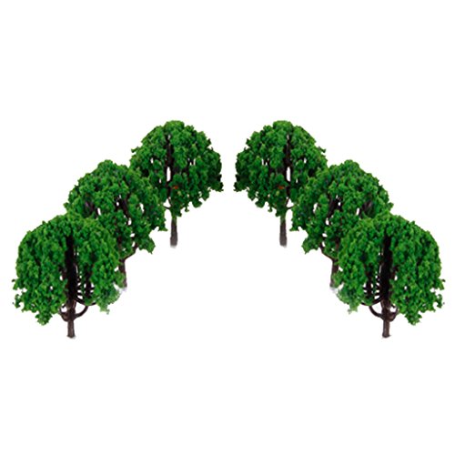 0721762901847 - 20PCS 3 INCH SCENERY LANDSCAPE TRAIN MODEL TREES SCALE 1/100--MADE OF PLASTIC CEMENT