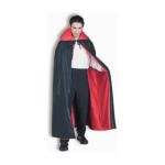 0721773513428 - ADULT LINED VAMPIRE CAPE RED-BLACK ONE-SIZE