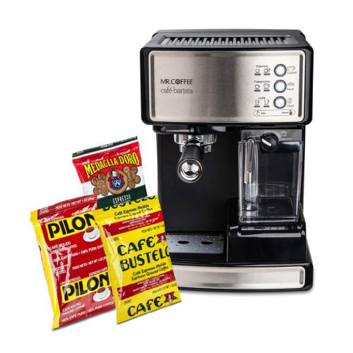 0072179233510 - MR. COFFEE BVMC-ECMP1000-CS30 CAFE BARISTA ESPRESSO MAKER WITH BONUS COFFEE BUNDLE, WITH FREE SAMPLE