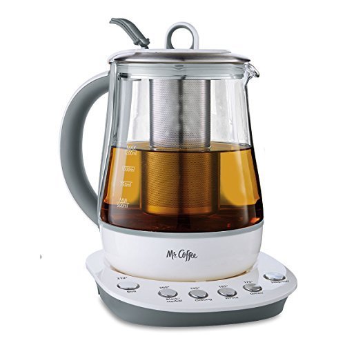 0072179234227 - MR. COFFEE 1.2 L GOURMET TEA MAKER AND HOT WATER KETTLE, WHITE, HTK100
