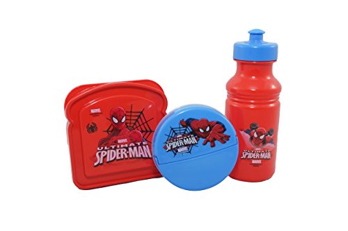 0721802563424 - MARVELS ULTIMATE SPIDERMAN 3 PIECE LUNCH BOX SET