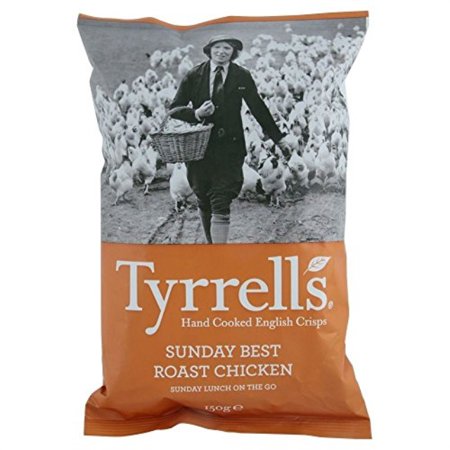 0721864892043 - TYRRELLS HAND COOKED ENGLISH CRISPS - SUNDAY BEST ROAST CHICKEN (150G)