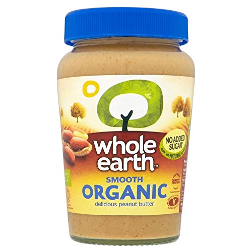 0721865457357 - WHOLE EARTH ORGANIC SMOOTH PEANUT BUTTER NO ADDED SUGAR (340G) - PACK OF 6