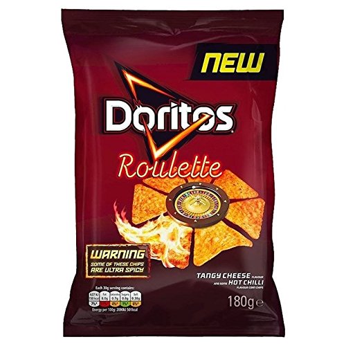 0721865880216 - DORITOS ROULETTE TANGY CHEESE & HOT CHILLI 180G - PACK OF 2