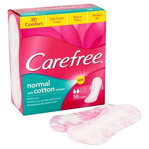 0721866615503 - CAREFREE COTTON BREATHABLE PANTYLINERS 58 PER PACK