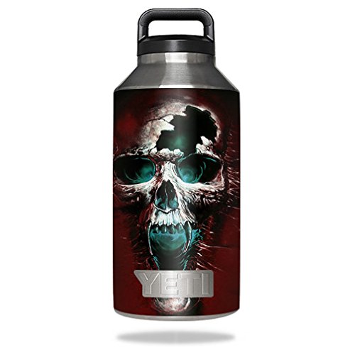 0721867731202 - MIGHTYSKINS PROTECTIVE VINYL SKIN DECAL FOR YETI RAMBLER BOTTLE 64 OZ WRAP COVER STICKER SKINS WICKED SKULL