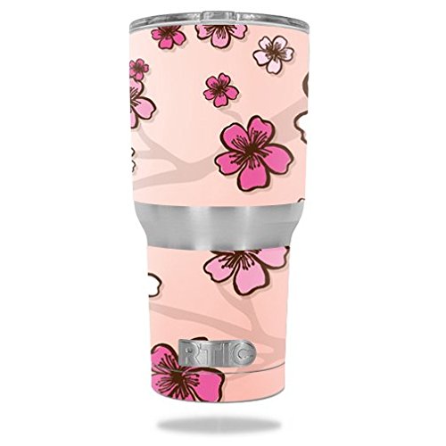 0721867815933 - MIGHTYSKINS PROTECTIVE VINYL SKIN DECAL FOR RTIC TUMBLER 30 OZ. WRAP COVER STICKER SKINS CHERRY BLOSSOM