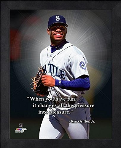 0722208186095 - KEN GRIFFEY JR. SEATTLE MARINERS MLB PRO QUOTES PHOTO (SIZE: 9 X 11) FRAMED