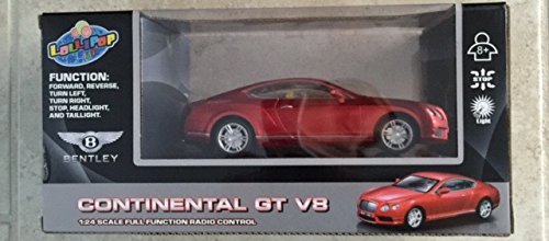 0722208872875 - REMOTE CONTROL CANDY APPLE RED BENTLEY CONTINENTAL GT V8 1:24 SCALE