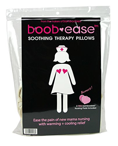 7222335222404 - BOOB-EASE SOOTHING THERAPY PILLOWS FOR NURSING BY BAMBOOBIES - WARMING & COOLING PAIN REMEDY - INCLUDES FREE PAIR OF BAMBOOBIES WASHABLE NURSING PADS