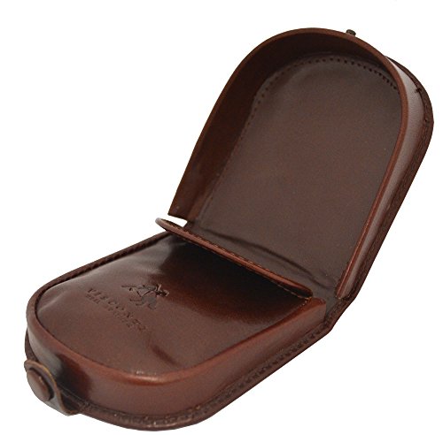 0722301832394 - VISCONTI POLO T-5 BROWN SOFT LEATHER COIN PURSE POUCH TRAY/CHANGE HOLDER (BROWN)