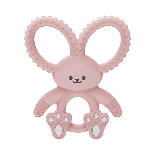 0072239324936 - DR. BROWNS FLEXEES BUNNY TEETHER FOR INFANT & BABY, PINK, 100% SILICONE, BPA FREE, 3M+