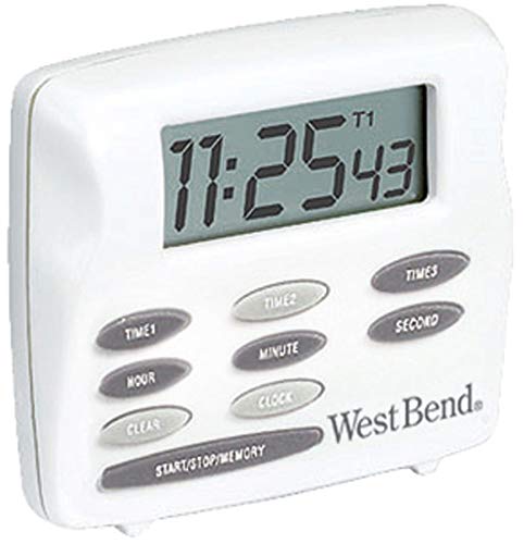 0072244400533 - WEST BEND 40053 TRIPLE TIMER WITH CLOCK, WHITE