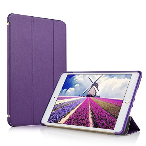 0722512203839 - IPAD MINI CASE , IXCC ® IPAD MINI/2/3/ RETINA MODELS SMART COVER WITH AND BUILT-IN MAGNET FOR AUTO SLEEP / WAKE FUNCTION - PURPLE