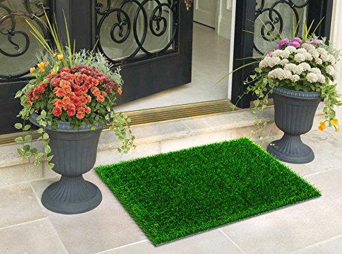 0722512368354 - GRASS DOOR MAT (26X18 INCHES) - LARGE WELCOME MAT FOR OUTDOORS AND INDOORS