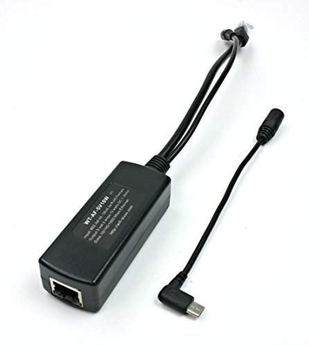 0722512406865 - 802.3AF POE SPLITTER FOR REMOTE USB POWER OVER ETHERNET FOR MICROUSB DEVICES, DROPCAM OR RASPBERRY PI, USE WITH POE SWITCHES, 5 VOLTS 10 WATTS OUTPUT