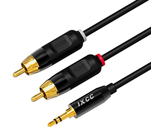 0722589265761 - RCA CABLE, IXCC 6FT DUAL SHIELDED GOLD-PLATED 3.5MM MALE TO 2RCA MALE STEREO AUDIO Y CABLE