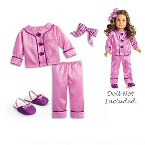 0722589357237 - AMERICAN GIRL REBECCA'S SATIN PAJAMAS FOR 18 DOLLS BEFOREVER 2015 (DOLL NOT INCLUDED)