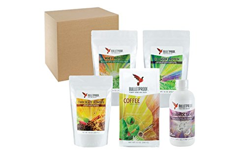 0722589604263 - THE PERFECT BULLETPROOF COFFEE KIT FOR HIGH-PERFORMANCE - COFFEE, CHOCOLATE POWDER, WHEY PROTEIN, COLLAGEN PROTEIN, AND BRAIN OCTANE