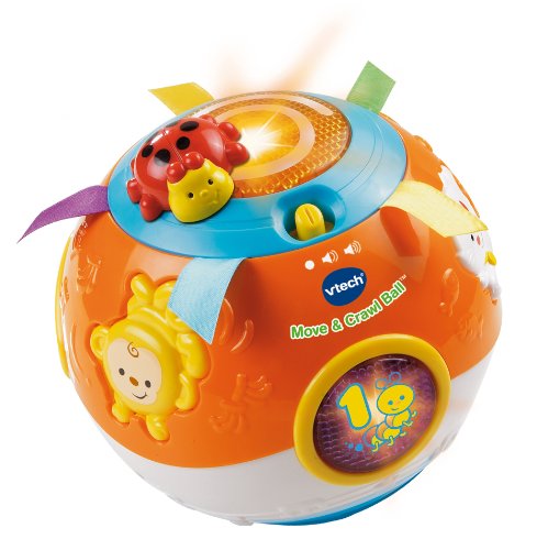 7227553059559 - VTECH MOVE AND CRAWL BABY BALL, ORANGE (FRUSTRATION FREE PACKAGING)