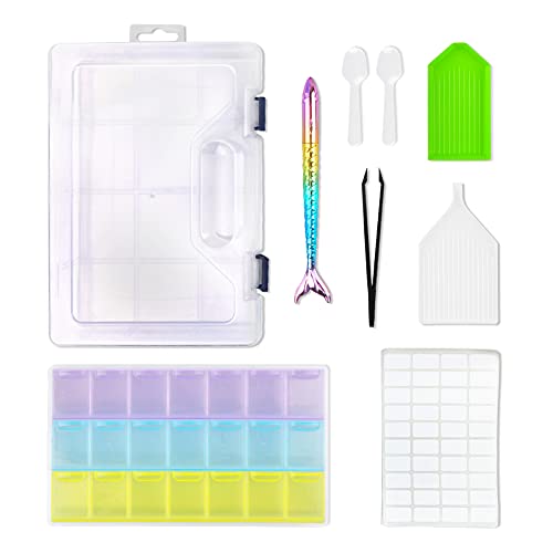 0722793239572 - DIAMOND PAINTING TOOLS KITS ACCESSORIES INCLUDING PEN STORAGE CONTAINERS TRAYS PAINT BY NUMBER FOR ADULTS