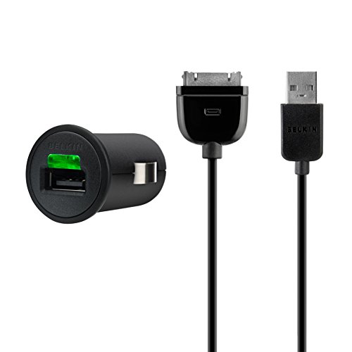 0722868784488 - BELKIN MICRO CAR CHARGER WITH 3-FOOT 30-PIN CHARGESYNC CABLE FOR IPHONE 4 / 4S (2.1 AMP)