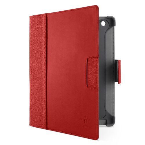 0722868875315 - BELKIN CINEMA LEATHER FOLIO CASE / COVER WITH STAND FOR THE APPLE IPAD WITH RETINA DISPLAY (4TH GENERATION) & IPAD 3 (RED)