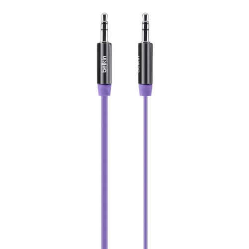 7228688890468 - BELKIN MIXIT TANGLE-FREE AUX / AUXILIARY CABLE, 3 FEET (PURPLE)