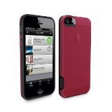 0722868999677 - APPLE IPHONE 5C BELKIN GRIP CANDY CASE - BLACKTOP AND CRIMSON - RETAIL PACKAGED