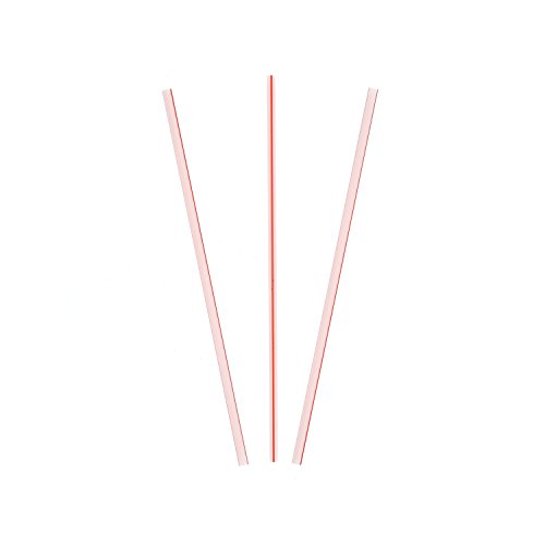 0072288110955 - 5 WHITE WITH RED STRIPE SIP SWIZZLE STRAW COUNT 1000
