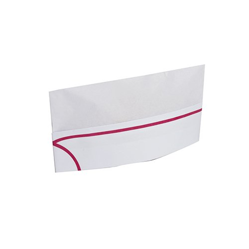 0072288117794 - ROYAL RED STRIPED DISPOSABLE OVERSEAS CAPS, PACKAGE OF 100