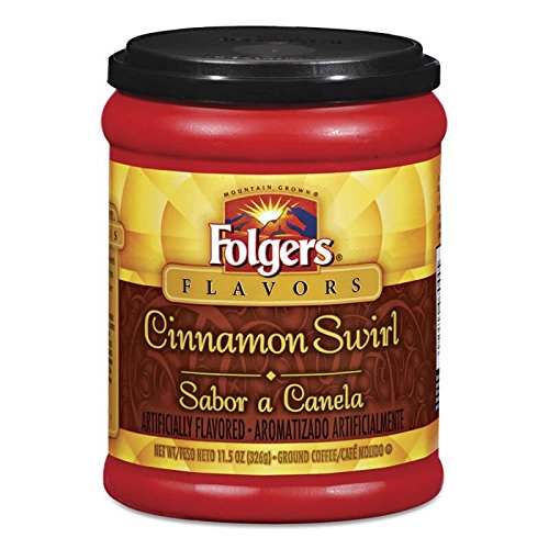 0723035489878 - FRESH TASTE OF FOLGERS COFFEE, CINNAMON SWIRL (SABOR A CANELA) FLAVORED GROUND COFFEE, DELICIOUS AND SMOOTH FLAVOR, 11.5 OZ CANISTER - (1 PK)