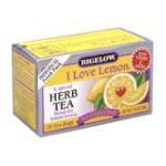 0072310000520 - HERB TEA I LOVE LEMON CAFFEINE FREE 20 TEA BAGS 20 CT