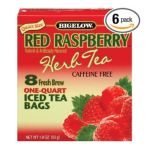 0072310002388 - ICED TEA BAGS HERB TEA RED RASPBERRY QUART SIZE
