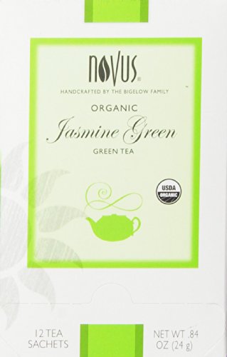 0072310009851 - NOVUS JASMINE GREEN 100% ORGANIC TEA, 12 COUNT TEA BAGS