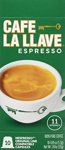 0072323035502 - CAFE LA LLAVE ESPRESSO CAPSULES, INTENSITY 11-RECYLABLE COFFEE PODS, COMPATIBLE WITH NESPRESSO ORIGINALLINE MACHINES, 0.18 LB
