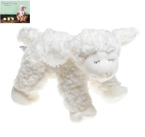 0723260161389 - GUND WINKY LAMB RATTLE STUFFED ANIMAL FOR BABIES AND PREMIUM GREETING CARD BY KIMBERLY ANDERSON COLLECTION WITH WINNIE THE POOH QUOTE - BUNDLE 2 ITEMS