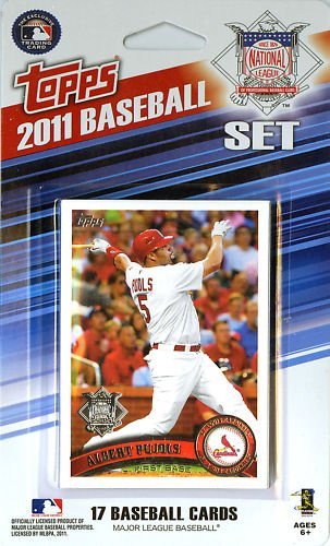 0723450717624 - 2011 TOPPS NATIONAL LEAGUE ALL STARS FACTORY SEALED SPECIAL EDITION 17 CARD TEAM SET INCLUDING ALBERT PUJOLS, ROY HALLADAY, CHASE UTLEY, CLIFF LEE, TIM LINCECUM, DAVID WRIGHT, BUSTER POSEY, STEPHEN STRASBURG, JASON HEYWARD AND MORE!